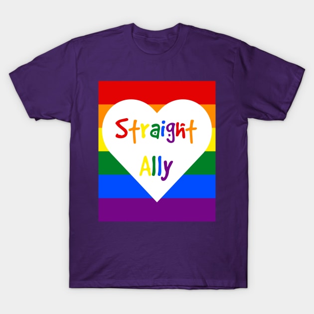 LGBT - Straigt Ally T-Shirt by robertdumitrescu